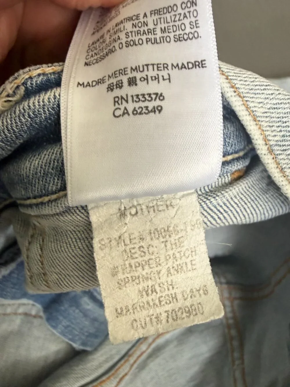 MOTHER THe Rapper Patch  - Springy Ankle Wash- Size 28 - Picture 5 of 12
